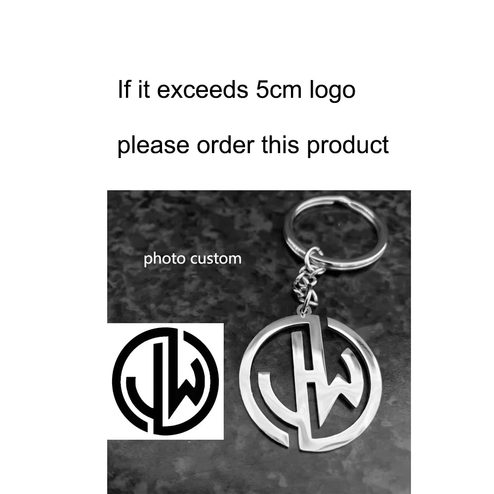 Custom Logo Keychain Stainless Steel Personalized Emblem Pendant Keychains House & Friendship & Pet Decorative Key Jewelry Gifts