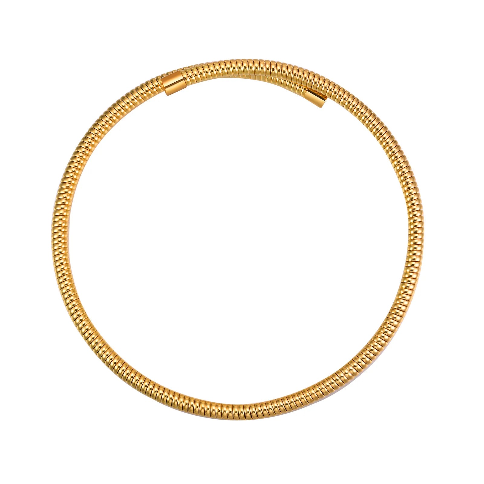Women Torques Necklace, Adjustable Open Choker Snake Collar Stretch Statement Jewelry