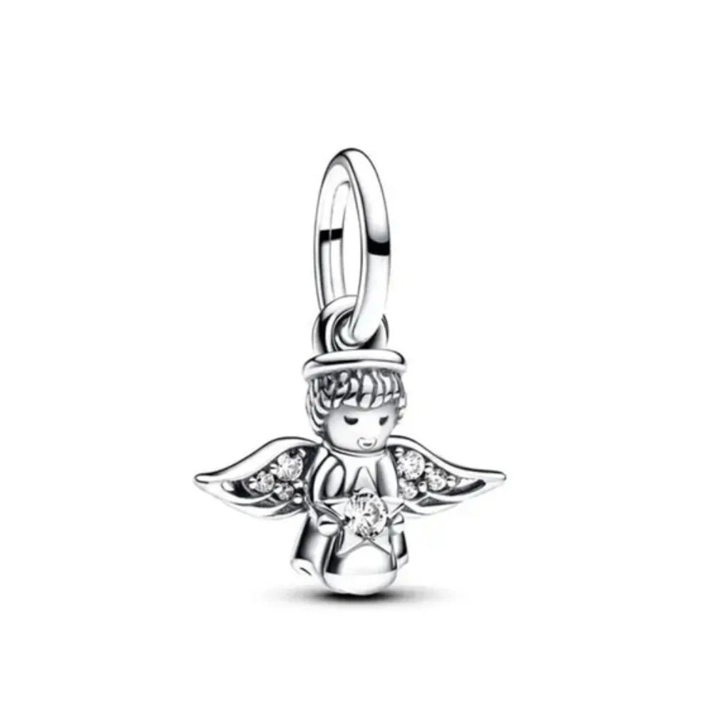 Heiß verkaufter Weihnachts-Weihnachtsmann 925er Silber Charm Bead passend für europäische Armband-Armreifen Damenhalskette Schmuck