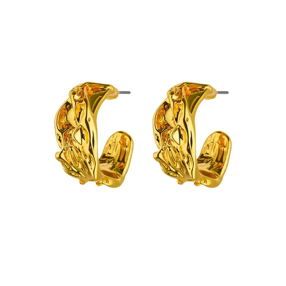 C-förmige Muschel-Ohrringe für Damen, Edelstahl, Wassertropfen, Tropfen-Hoop-Ohrringe, modische Piercing-Ohr-Accessoires, Party-Schmuck