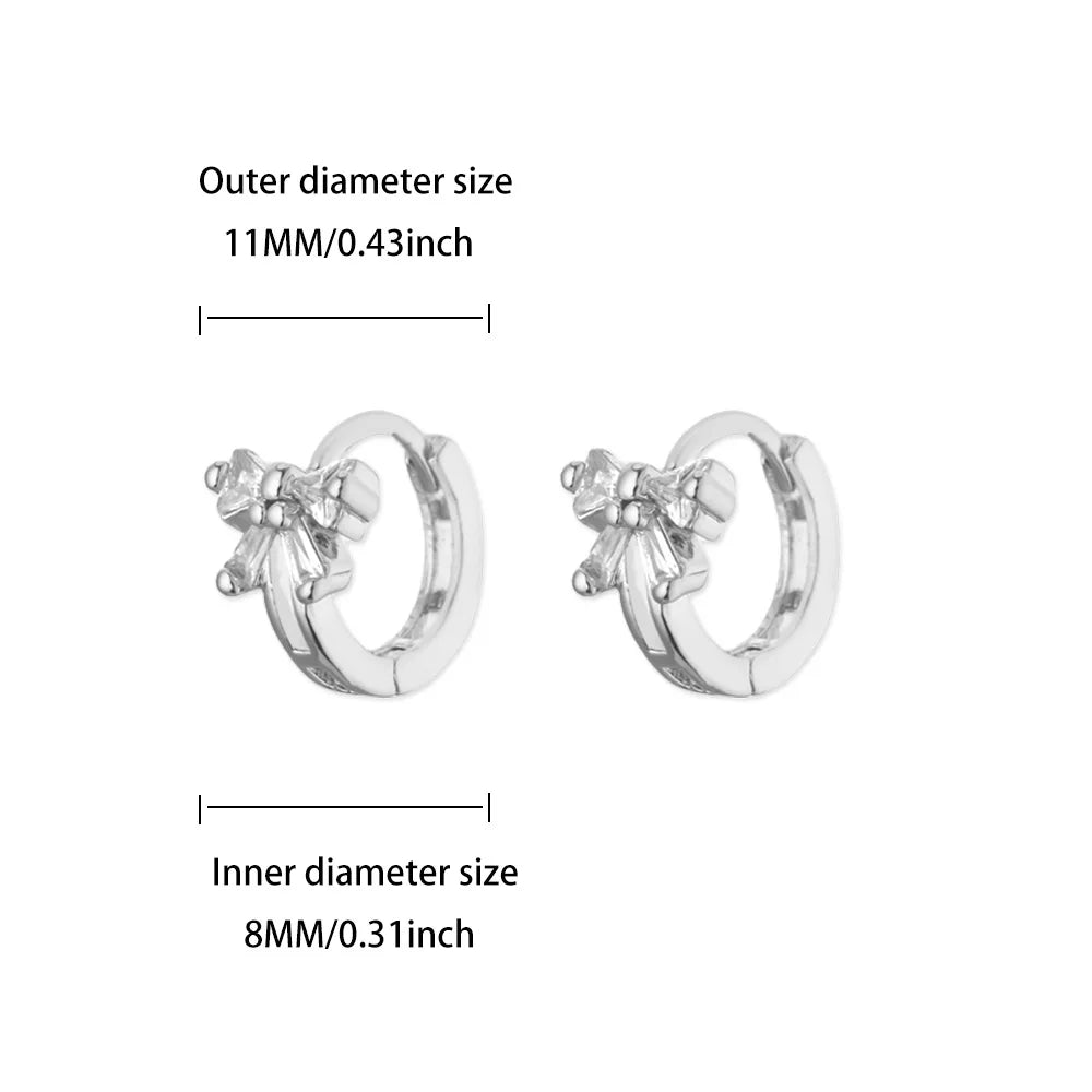 Luxuriöse Zirkon-Creolen für Damen, goldfarben, Edelstahl, Schmetterling, Herz, Schlange, Ohrringe, modischer Party-Hochzeitsschmuck, Geschenk
