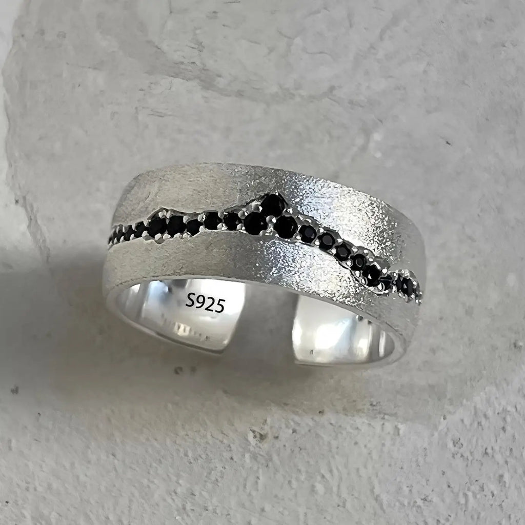 925 Sterling Silber Kette Knoten Ring für Damen Wickel Breiter Band Rock Geometrie Punk Schmuck Geschenk Großhandel Dropshipping