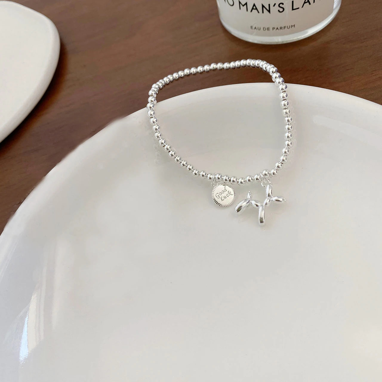 Sterling Silver plated Thai Silver Bracelet for Women Vintage Geometric Heart Love Lucky Punk Jewelry 2023 New Dropship