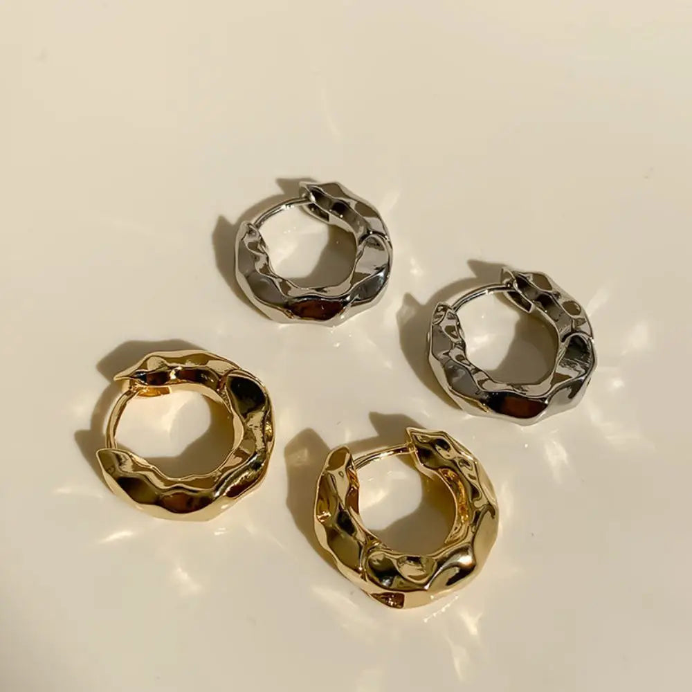 Mariasz Minimalist New Hot Sell Trendy Plated Gold Color Circle Earrings for Women Ear Hoop Earring Classic Jewelry
