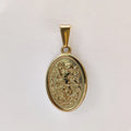 Collar con colgante de acero inoxidable 316L hipoalergénico bañado en oro - San Miguel y San Cristóbal, regalo ideal para hombres