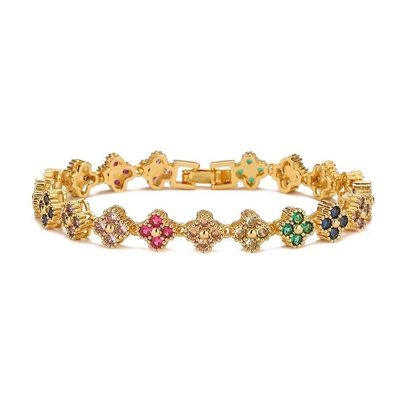 HECHENG,18 Karat vergoldeter Schmuck, Partygeschenk, Retro, Weißer Zirkonia, Modeschmuck, Bijou