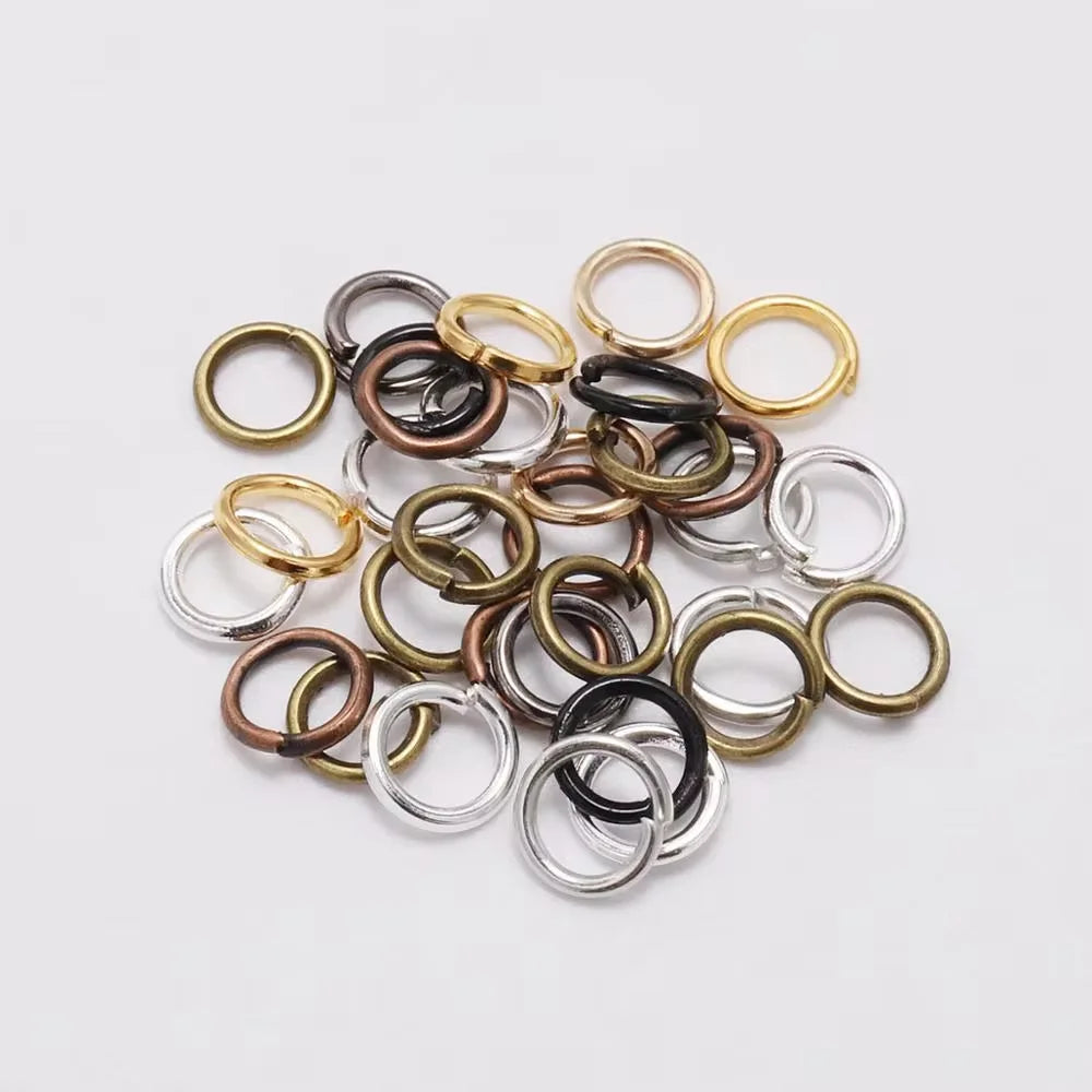 100-200 unidades/lote 4 5 6 8 10 mm anillos de salto abiertos bucles anillos partidos conectores de artesanía para la fabricación de joyas DIY accesorios