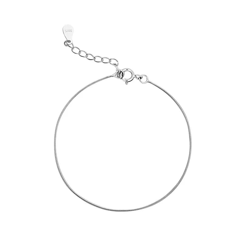 925 Sterling Silber 20cm Schlangenkette Glücksarmbänder Damen Party Luxus Designer Schmuck Hochzeitsschmuck
