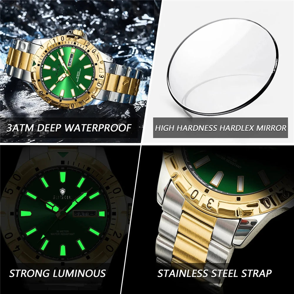 Reloj de pulsera de cuarzo de moda de diseñador para hombre, 42 mm, relojes nuevos para hombre, regalos para hombre, reloj de lujo, oro automático, Clcok digital, Reloj