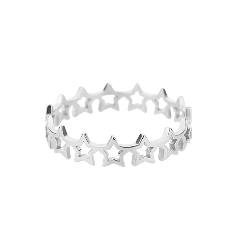 Edelstahl Herzringe für Frauen Heiratsantrag Verlobung Hochzeitsring Vintage Schmuck Anillos Valentinstagsgeschenk