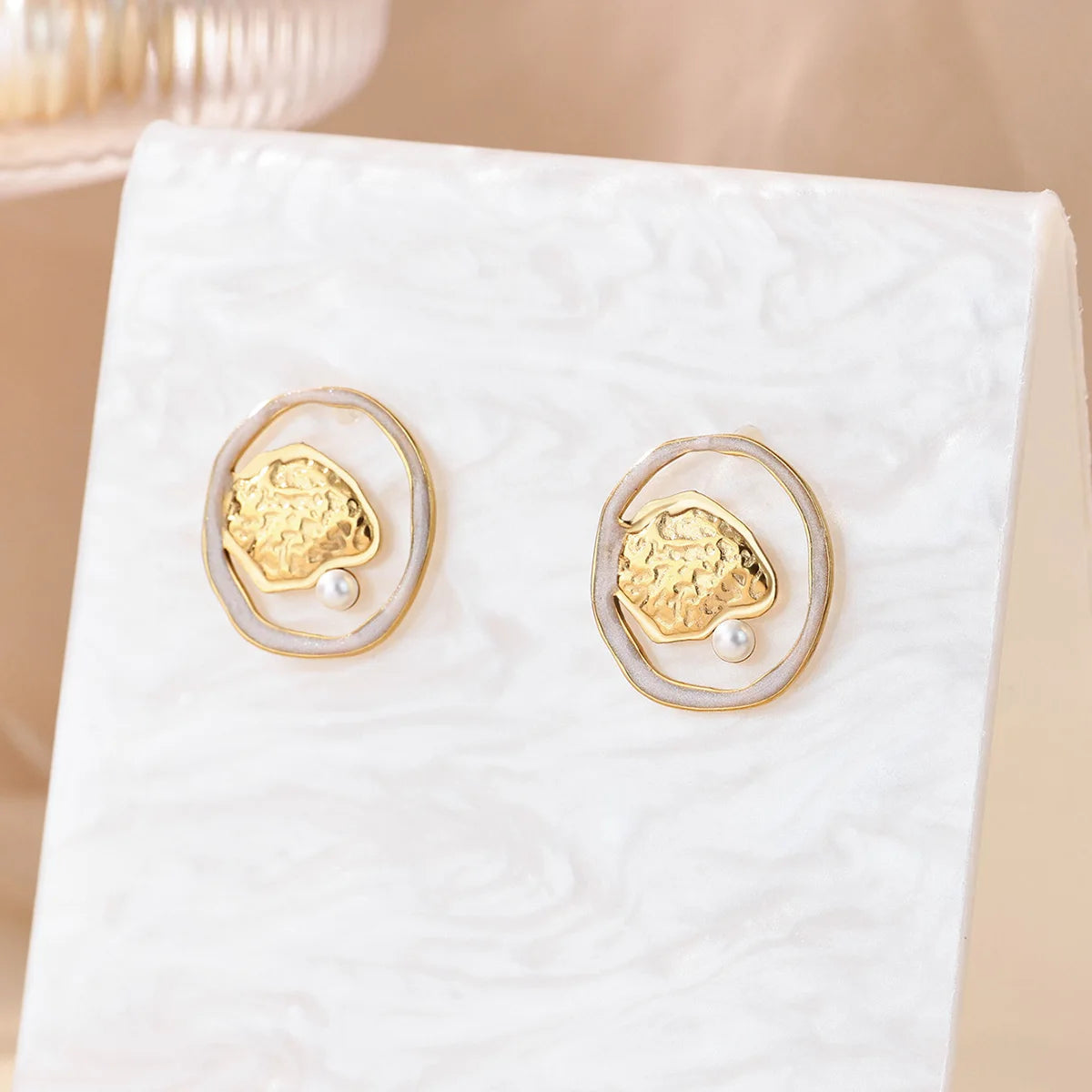 Geometrische Zirkonia-Creolen für Damen, Edelstahl, goldfarben, Piercing-Ohrring, 2025, neue Mode, Hochzeit, Paar-Schmuck