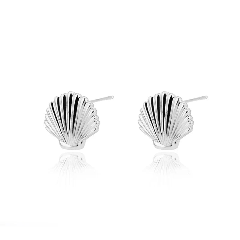 Edelstahl Muschelstecker Ohrring für Damen Goldfarbe Vintage Muschel Piercing Ohrring 2024 Trend Großhandel Ozean Schmuck Geschenk