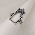 925er Sterlingsilber Schloss verstellbare Ringe für Frauen Verlobung Hochzeit Luxus Schmuck Großhandel