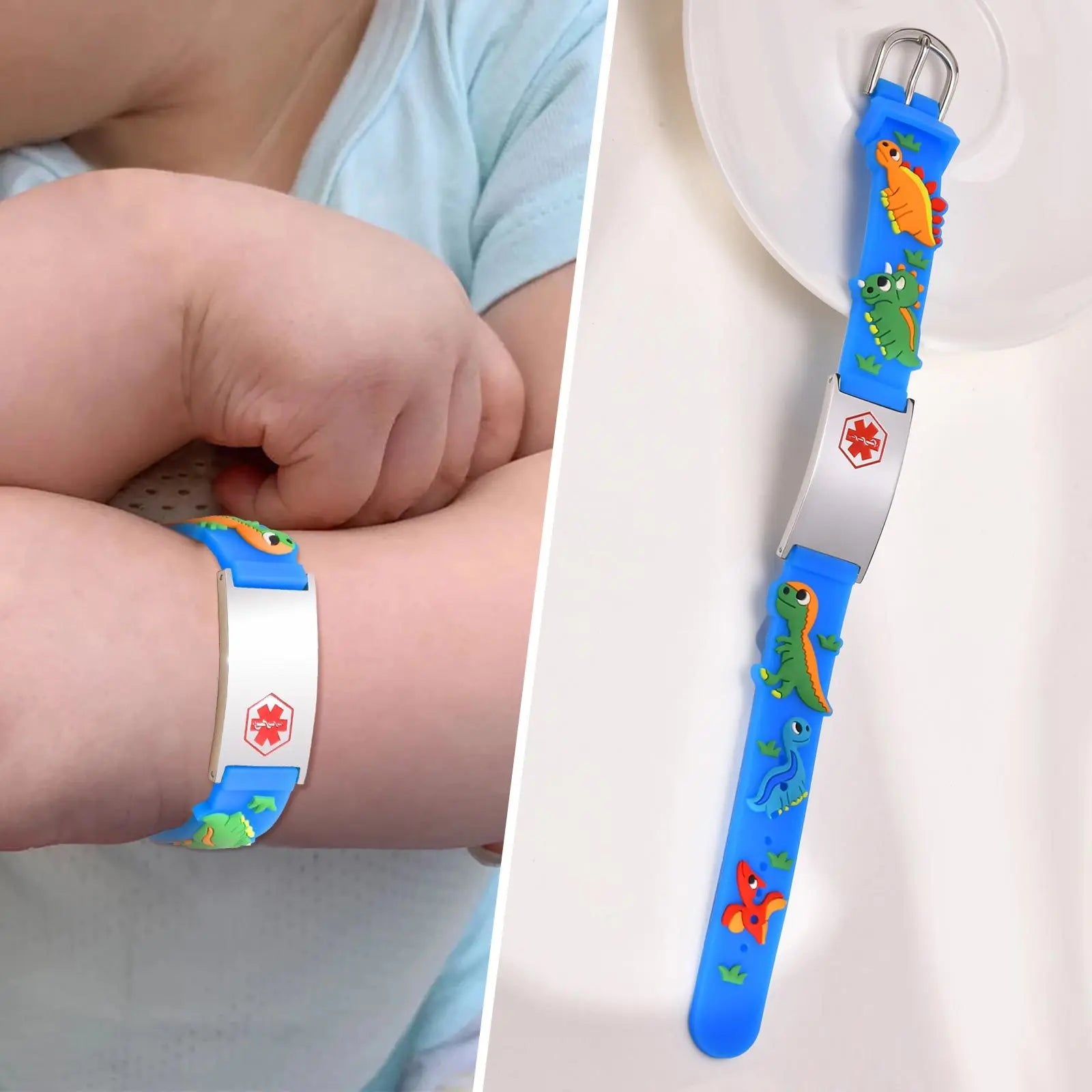 Personalisiertes Ausweiskettchen für kleine Mädchen und Jungen, Silikonarmband verstellbar, Gravierte Zitate Inspirierendes Geschenk