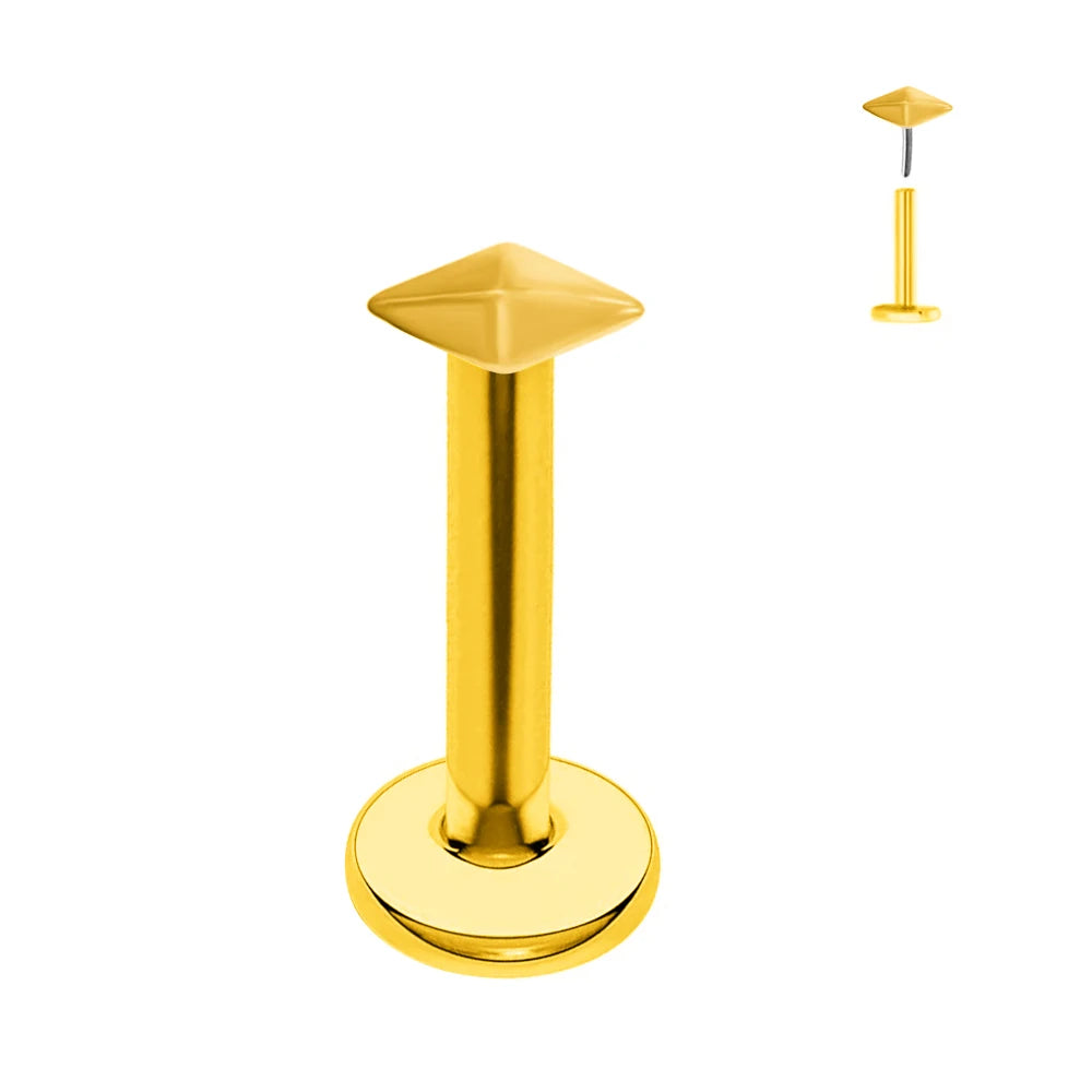 ASTM F136 G23 Titan Kugel Tragus Ohrring Gewindeloses Piercing Herz Zirkonia Stift Daith Conch Push-in Labret Stecker