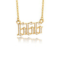 111 222 333 444 555 666 777 888 999 Necklaces For Women Gold Color Stainless Steel Zircon Angel Number Pendant Necklace Jewelry