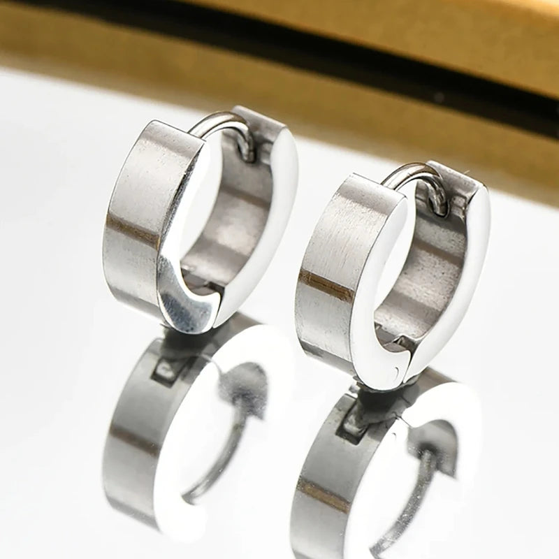 Mode Trend Hip Hop Coole Edelstahl Quadrat Ohrstecker Schlichtes Design Von Street Freizeit Chic Hochwertiger Schmuck