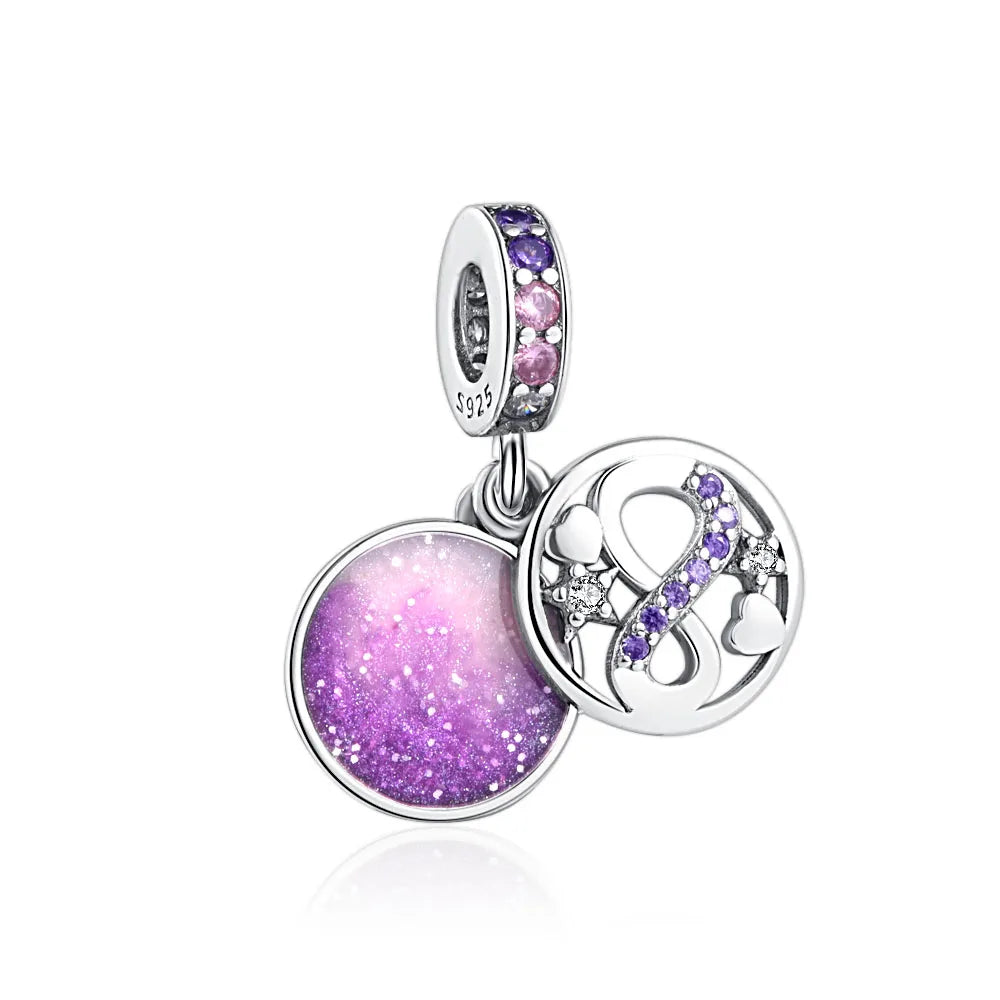 Europäisches Neues 925 Sterling Silber Frühling Neue Rosa Blume Ballon Katze Diy Perlen Charm Passend Europäische S925 Armband Armreifen