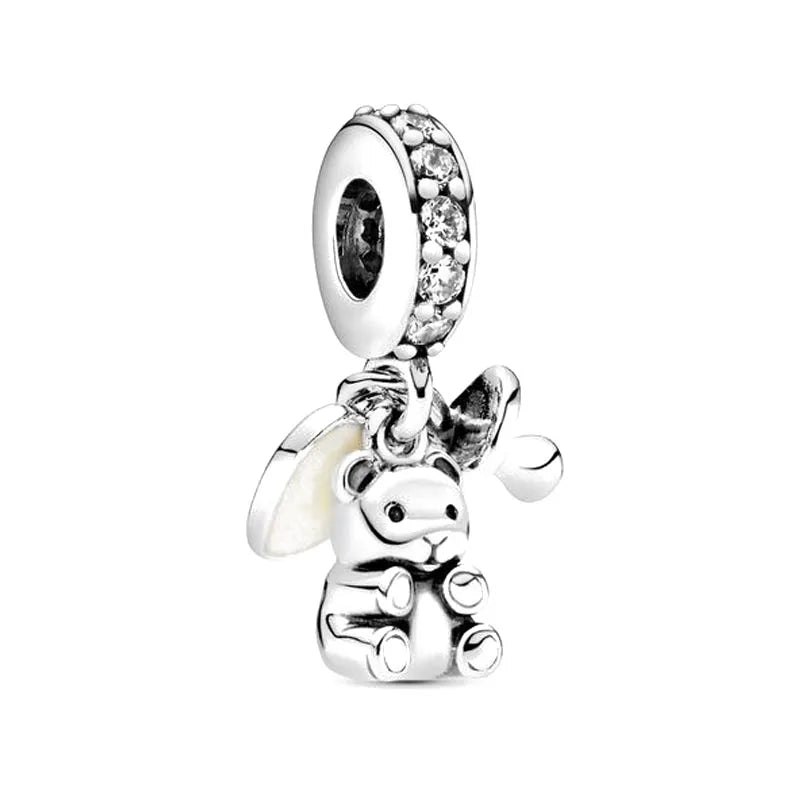 2026 Neue S925 Silber Roboter Kreuz Digital Anhänger, Geeignet für Original Armbänder, DIY Zubehör, Damen Charms Schmuck Geschenke