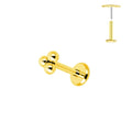 G23 Flores de titanio Labret de empuje 16G 18G 20G Piercing de mariposa para labios sin rosca con forma de gota de agua, arete para tragus, joyería corporal