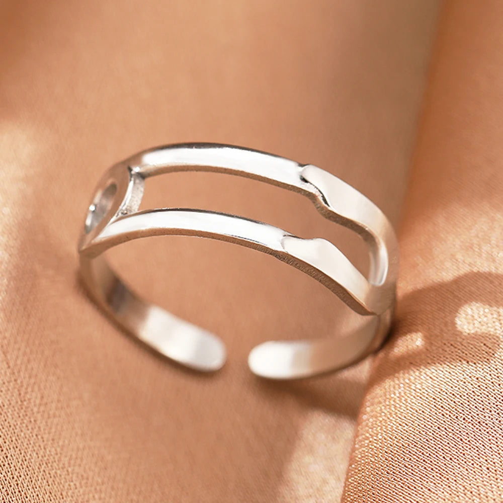 Edelstahlringe Schlichter Geometrischer Modeschmuck Vintage Fein Verstellbare Offene Ringe Für Frauen Schmuck Hochzeiten Geschenke Neu Trendy