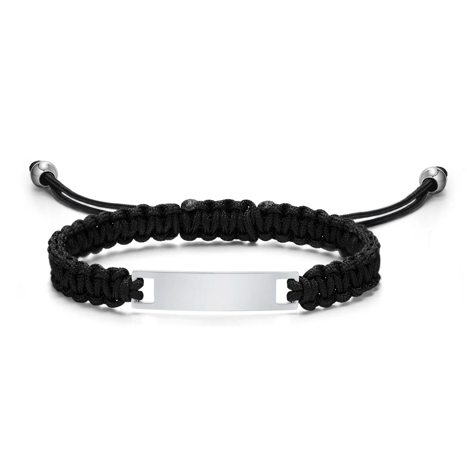 Personalisiertes Namensarmband für Mädchen Jungen Kind, Verstellbares geflochtenes Seilarmband mit individuellem ID-Tag, Graviertes Geburtstags-Weihnachtsgeschenk