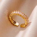 Winzige grüne Zirkon-Rundringe für Frauen, geometrischer Edelstahlring, luxuriöser Hochzeits-Weihnachtsschmuck, Geschenk, kostenloser Versand