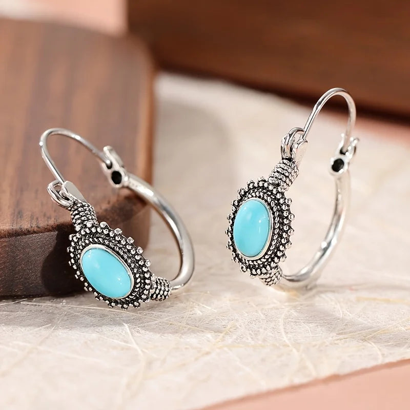 Elegante personalisierte geschnitzte Libellen-Ohrringe, sieben farbige Edelsteine, Haken-Ohrhänger, Hochzeits-Verlobungs-Ohrringe für Frauen