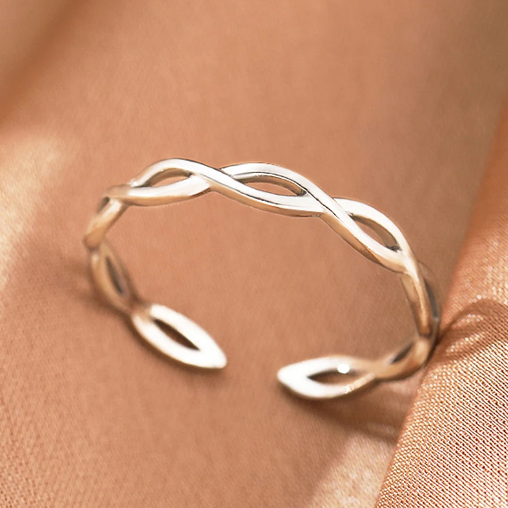 Edelstahlringe Schlichter Geometrischer Modeschmuck Vintage Fein Verstellbare Offene Ringe Für Frauen Schmuck Hochzeiten Geschenke Neu Trendy