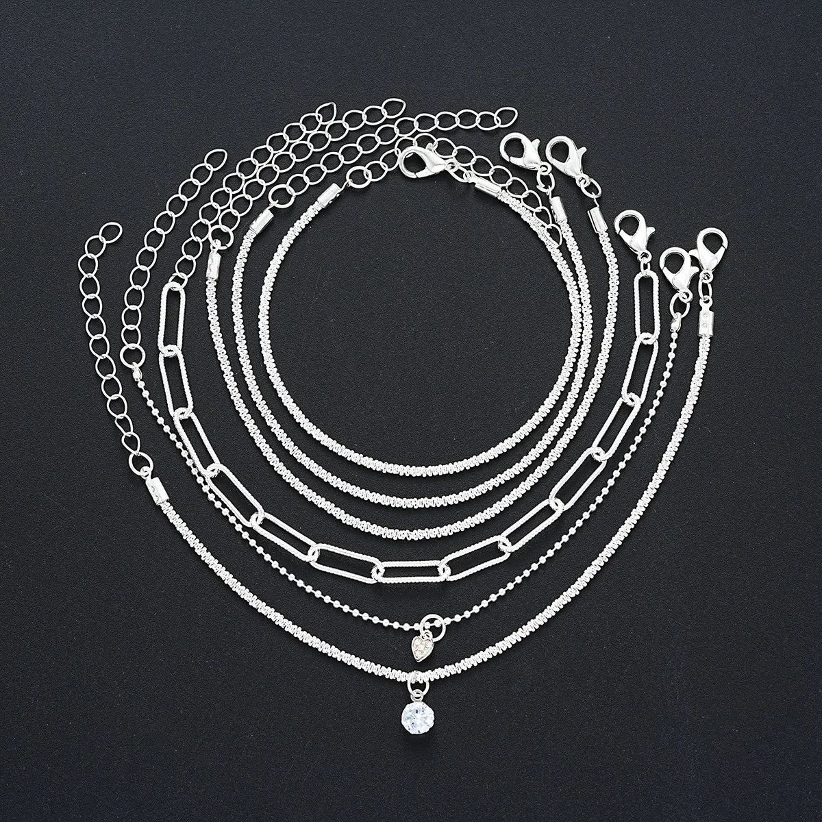 6 Stück Fashion Gold Farbe Funkelnde Verstellbare Armreifen Set für Frauen Elegante Feine Armbänder Neue Hochzeit Party Schmuck Geschenke