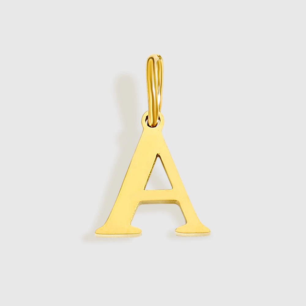 Initial Alphabet Pendant Stainless Steel Charms for Making Necklace Minimalism DIY Accessories Gift Women's Jewelry Wholesale
