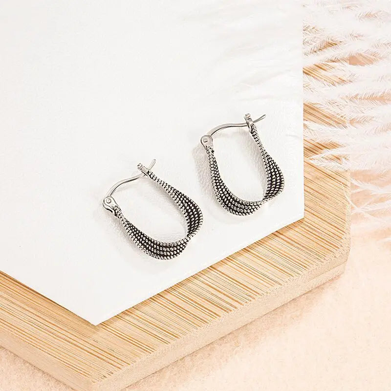 925 Sterling Silber "Fried Dough Twists" Verlobungs-Ohrstecker für Damen Elegante Hochzeit Luxus Schmuck Accessoires Argent 925