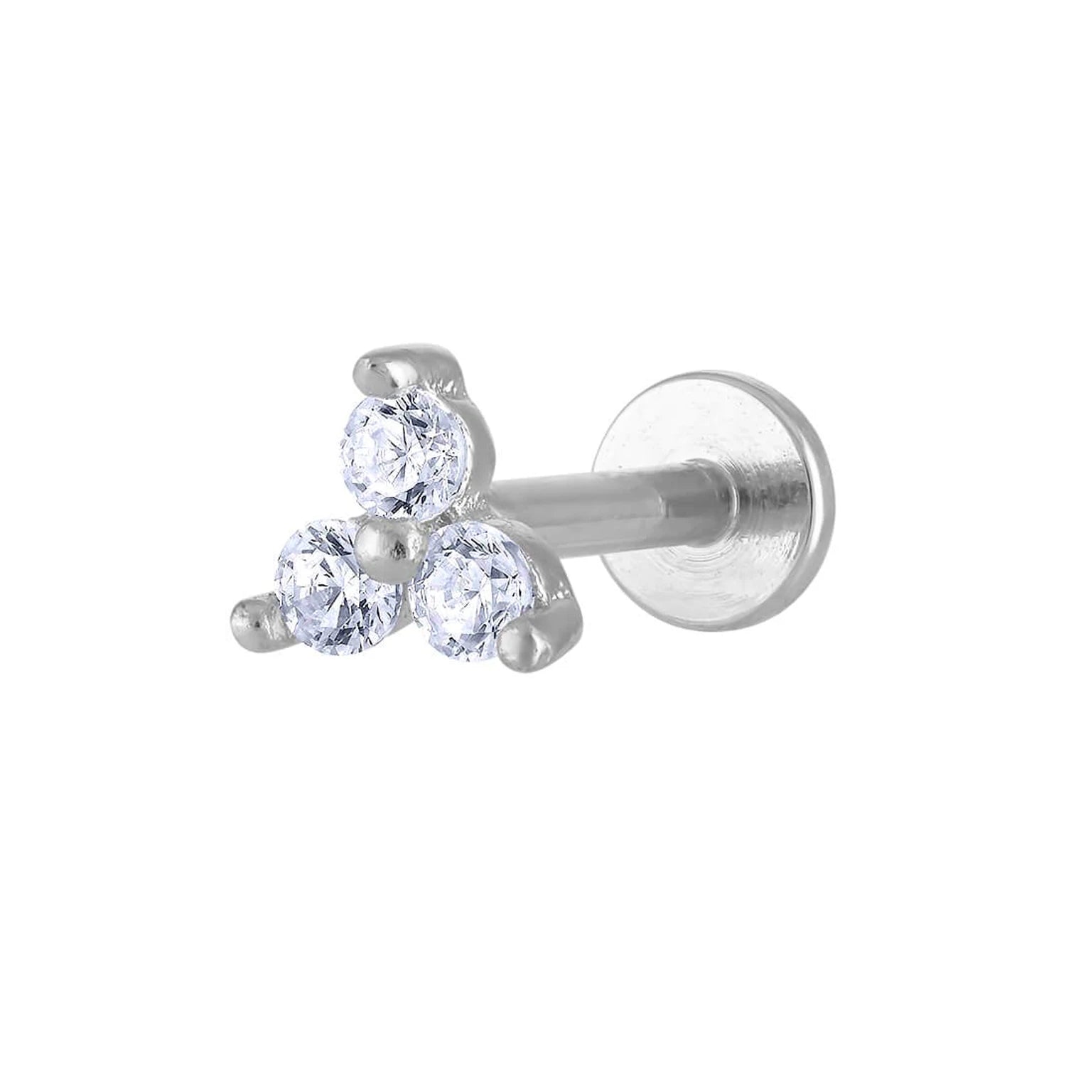 Piercing Labret de Rosca Interna Rayo Corona Abeja Flores Cartílago Pendiente Trago Conch Acero Inoxidable 316L Joyería Corporal
