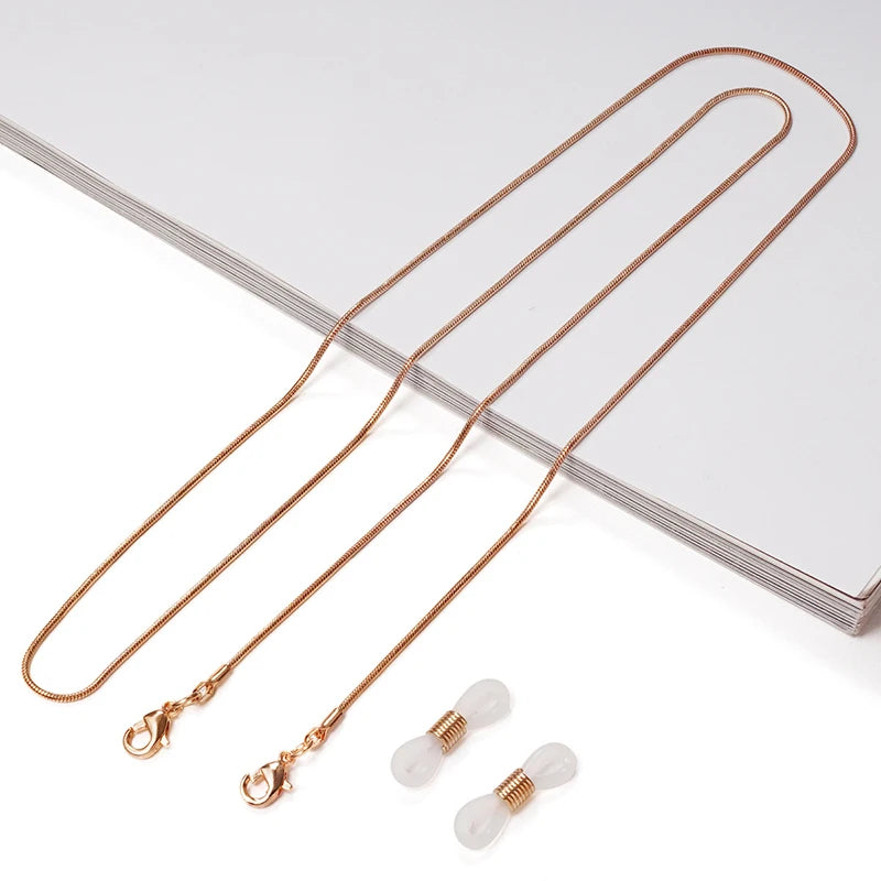 Fashion Reading Glasses Chain for Women Metal Sunglasses Cords Gold Black Silver Color  Lanyard Metal Rope Eyewear Accessories