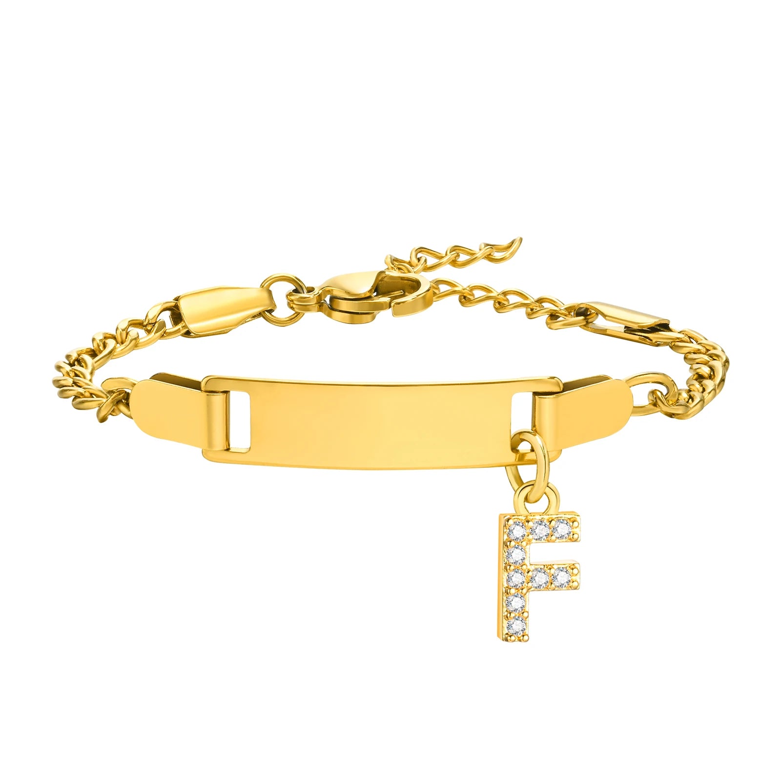 Personalisiertes Namensarmband mit Initialen für Jungen Mädchen, kostenlose Gravur Datum ID Armband Geburtstagsgeschenk