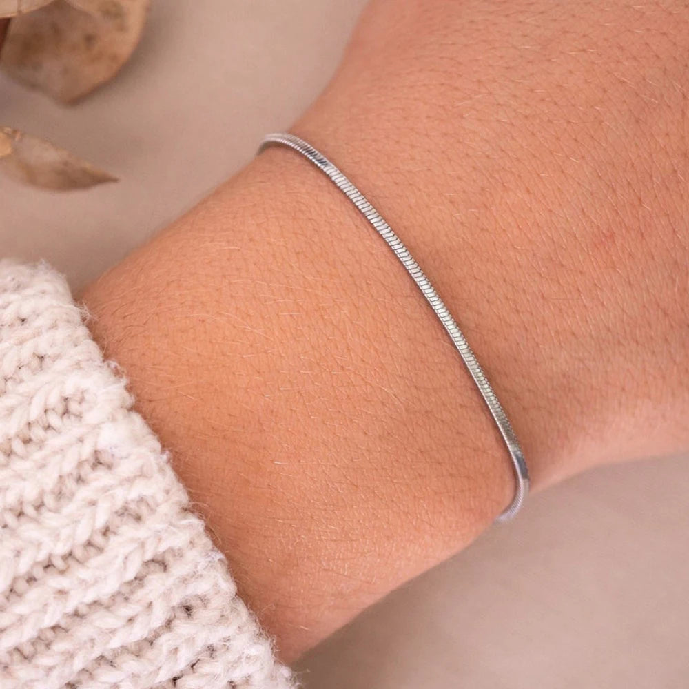 Heißer Verkauf Edelstahl Schlangenkette Armband Modeschmuck Für Männer Frauen Edelstahl Gliederarmband