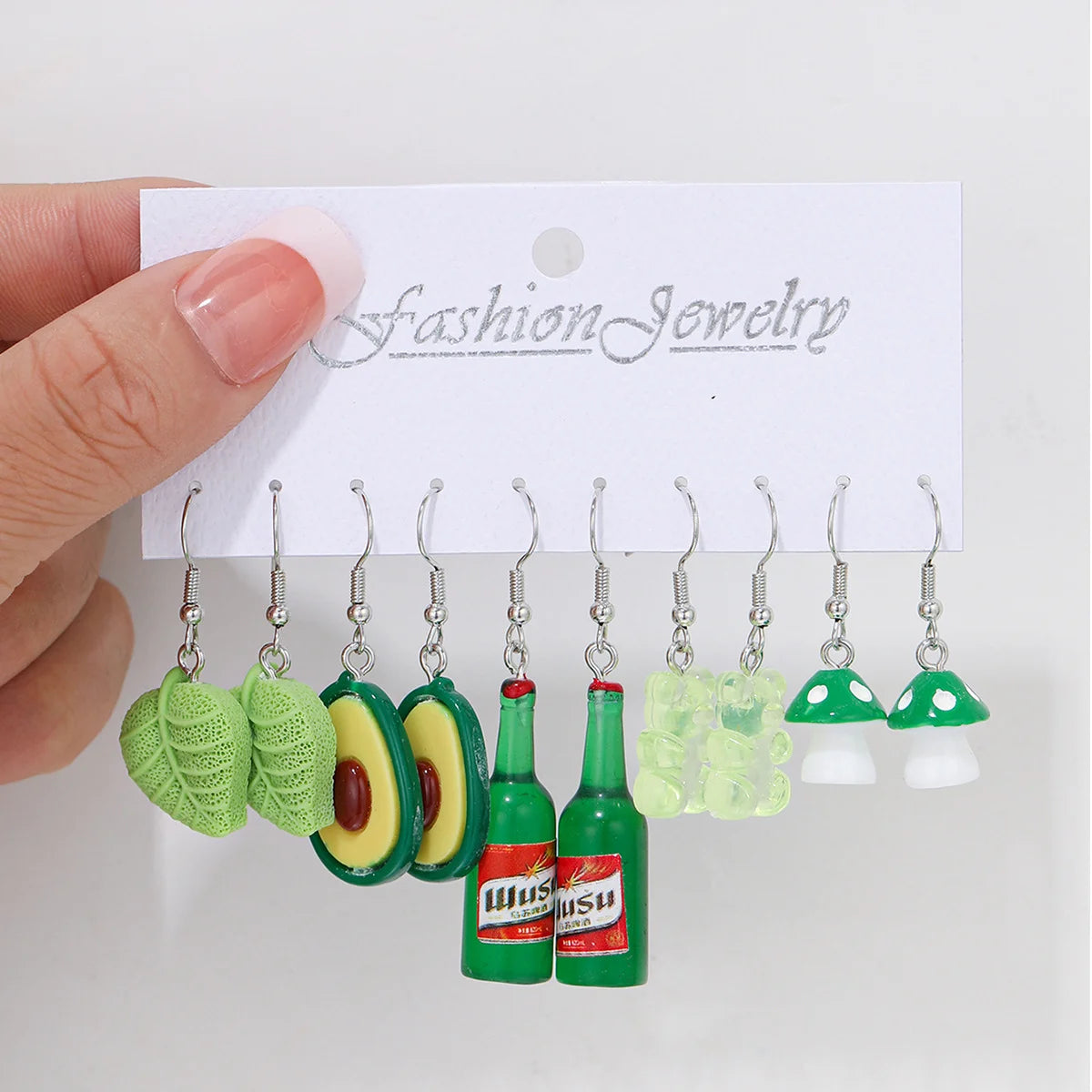 Mode Süße Fruchtgetränk Ohrringe Set für Damen Niedliche Cartoon Lebensmittel Eis Donut Lustige Harz Ohrringe Party Schmuck Geschenk Neu
