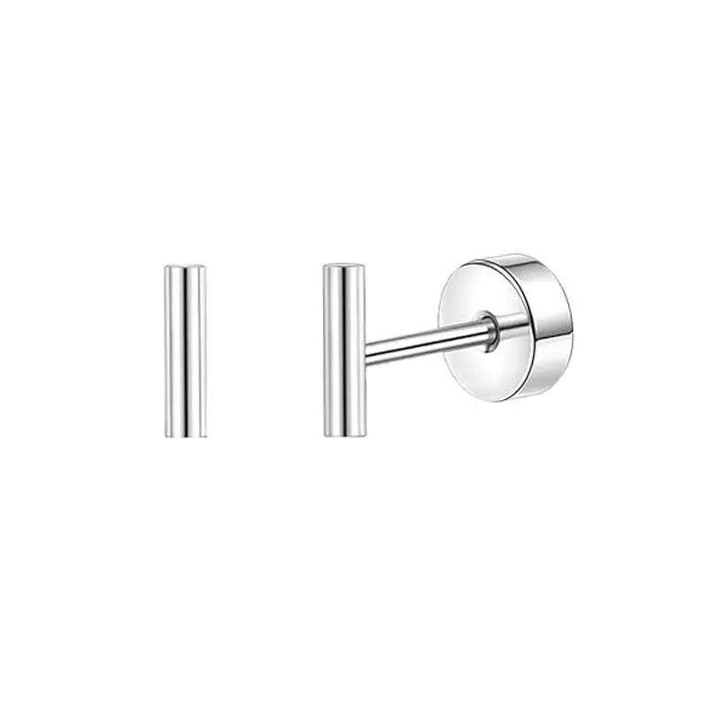 2er-Set Edelstahl Herz-Mond-Ohrstecker Schraubkugel-Ohrstecker für Frauen Mode Ohr Tragus Knorpel Piercing
