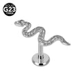 G23 Titan Schlangen-Bienen-Feder Labret Piercing 16G Innengewinde Ohrstecker Knorpel Helix Körperschmuck