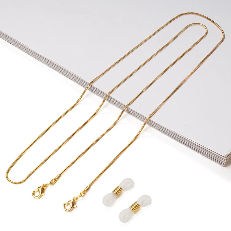 Fashion Reading Glasses Chain for Women Metal Sunglasses Cords Gold Black Silver Color  Lanyard Metal Rope Eyewear Accessories