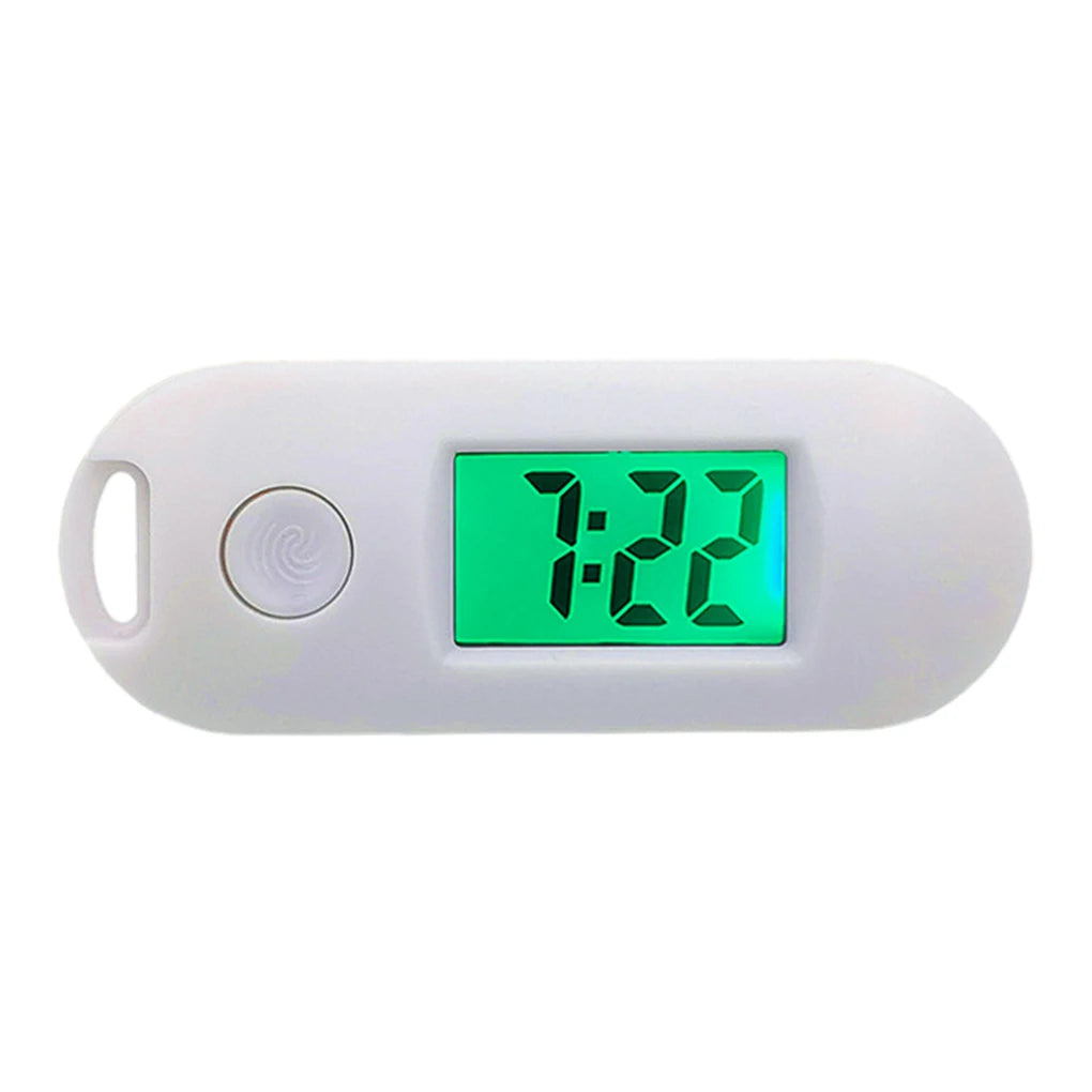 Keychain Pocket Watch Wide Application Compact And Portable Luminous Function Mini Digital Watch white