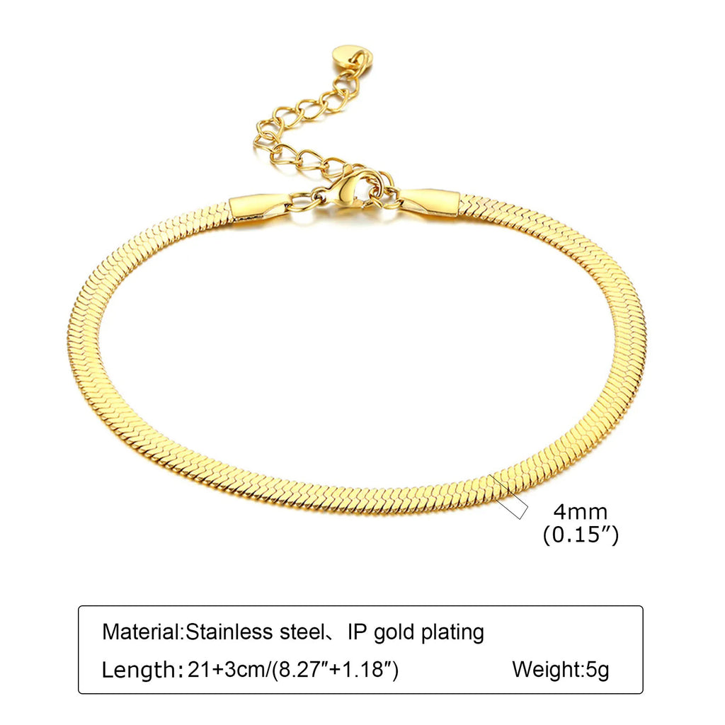 Edelstahl-Perlen-Fußkettchen für Frauen, 18k vergoldete Fußkette, verstellbare, stapelbare Armbänder als Beinschmuck