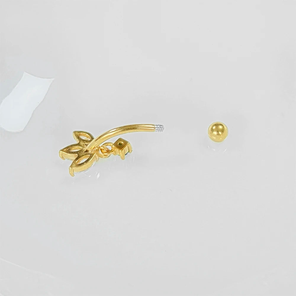 Rook piercing Butterfly Ear Cartilage Eyebrow Tragus Helix Piercing Stud Curved barbell Wholesale Body  Jewelry