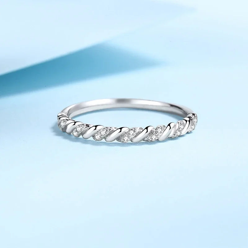 NeeTim Anillo completo de moissanita, plata de ley 925 con chapado en oro de 18K, diamante, compromiso, boda, banda nupcial, joyería para mujer