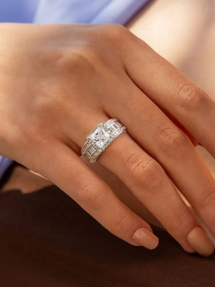 925er Sterlingsilber Fashion Zarter Süßer Rosa Zirkon Ring für Frauen Jubiläum Luxuriöser Personalisierter Hochwertiger Echtschmuck
