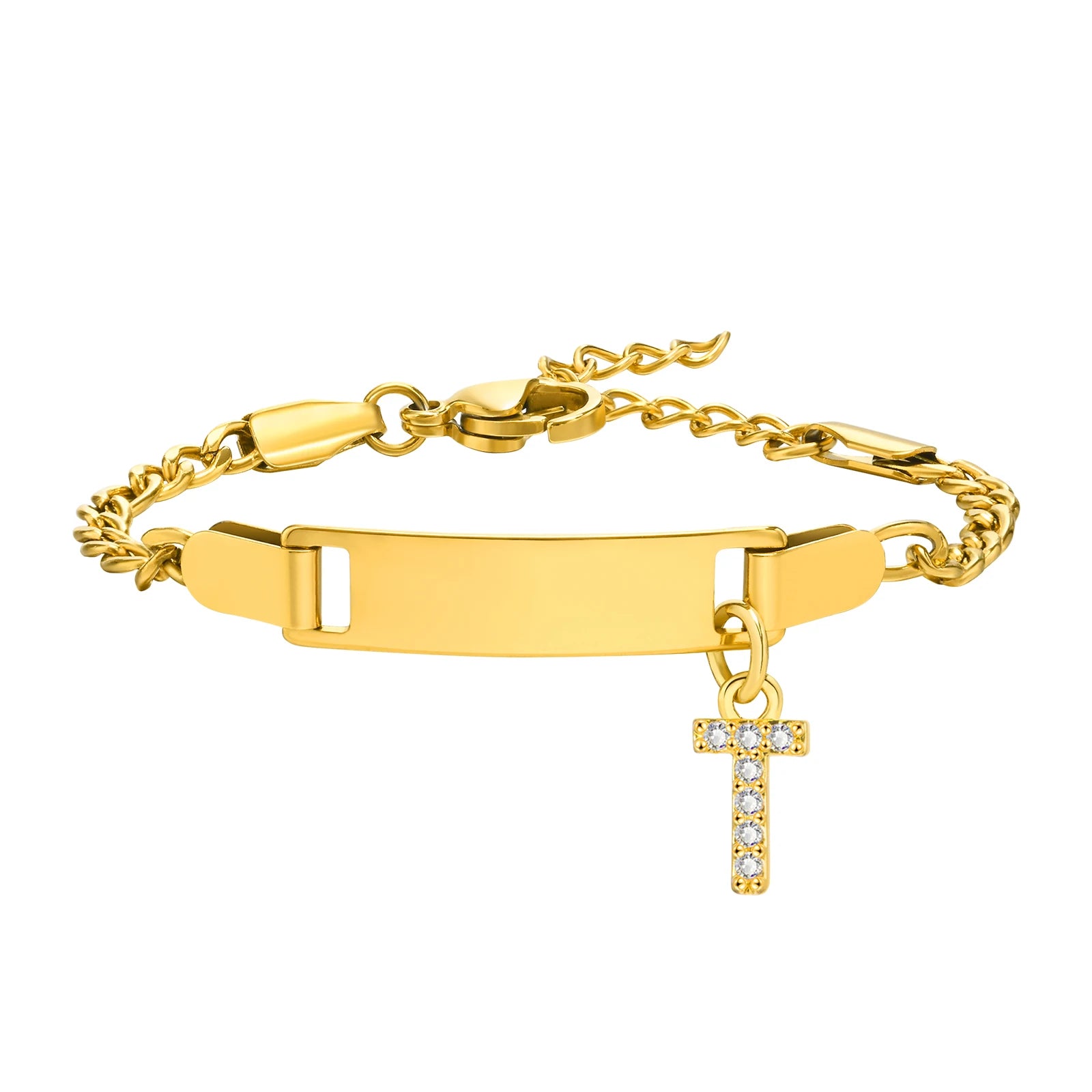 Personalisiertes Namensarmband mit Initialen für Jungen Mädchen, kostenlose Gravur Datum ID Armband Geburtstagsgeschenk