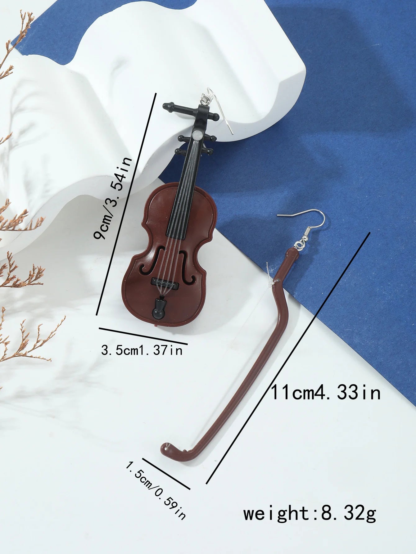 Emaille Gitarren Tropfen Ohrringe für Damen Strass Musik Ausrüstung Damen Mode Ohrringe Bankett Party Geschenke Schmuck Zubehör