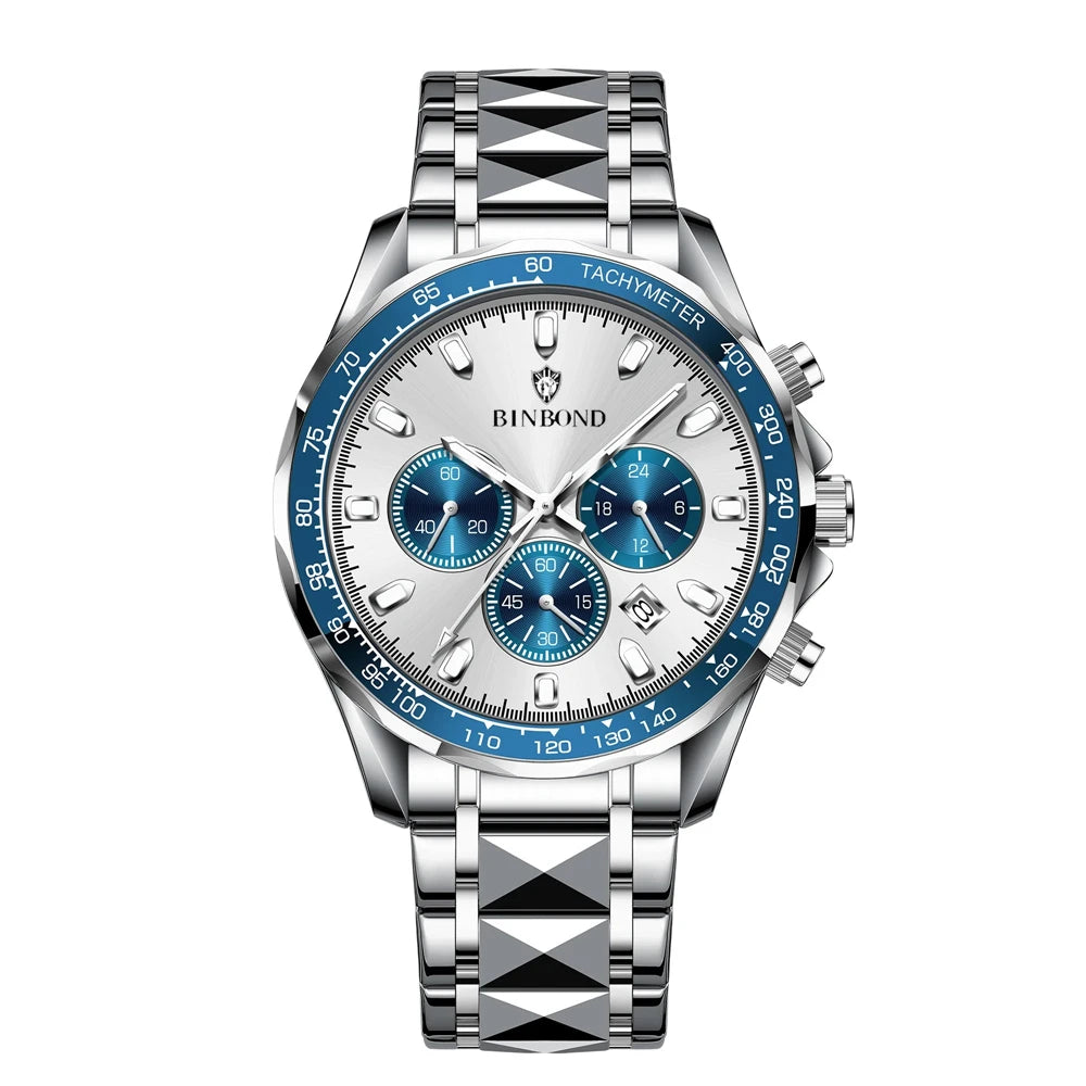 Nuevo reloj automático para hombre, esfera pequeña azul, digital, de cuarzo, a la moda, relojes de pulsera para hombre, reloj de lujo para hombre, regalos, Reloj Hombre