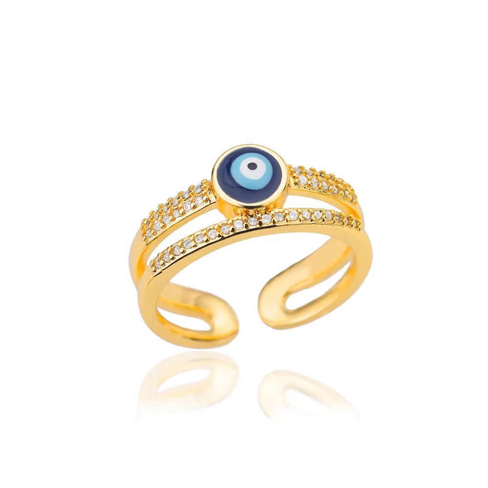 Böse Augen Ringe für Damen Edelstahl Türkischer Augenring Hochzeit Gothische Ästhetik Schmucksets anillos bague bijoux