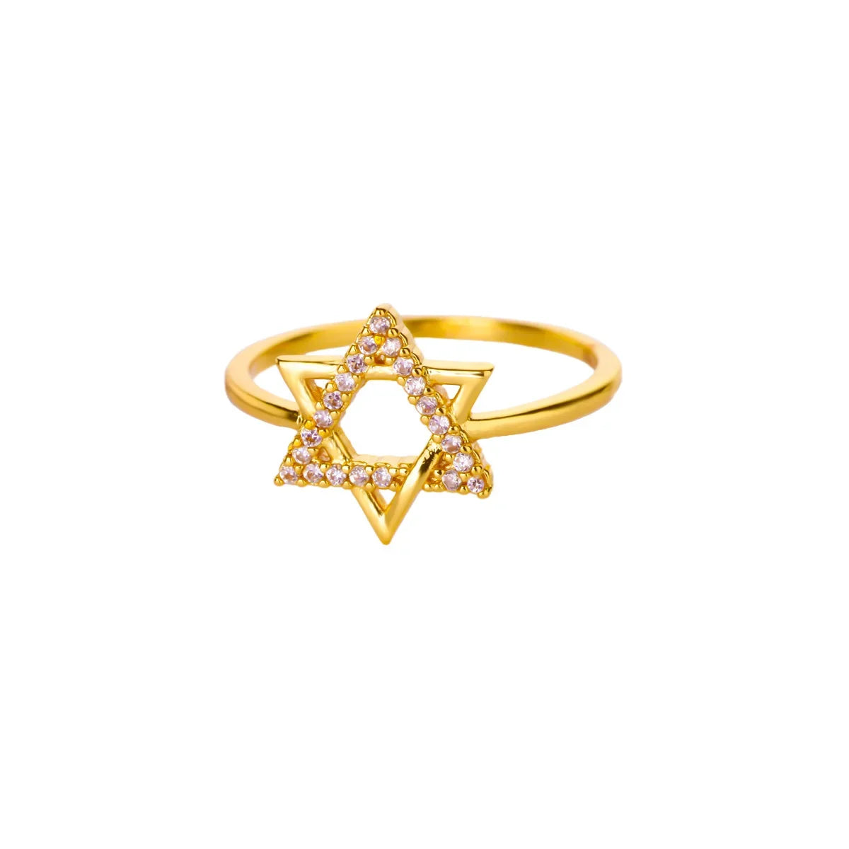 Edelstahl Kleine Zirkonringe für Frauen Exquisiter Goldfarbener Sonnen-Doppelring Punk Hip-Hop Accessoire Bague Schmuckgeschenk